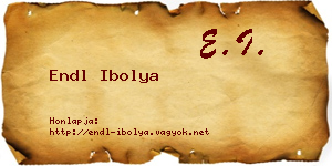 Endl Ibolya névjegykártya