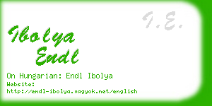 ibolya endl business card